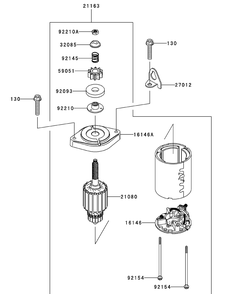 Kawasaki Fr651v-As05 Starter Diagram and Parts List for Z-FORCES48 (17AI5BHB-17AI5BHB010)(2013) Cub Cadet Lawn Tractor